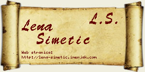 Lena Simetić vizit kartica
